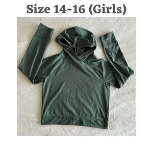 Cozecore Girls Green Pullover Hoodie XL (14-16) Long Sleeve Casual